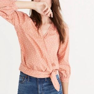 MADEWELL Coral Wrap Top in Star Scatter Size Small
